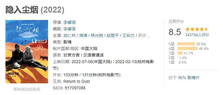 《隐入尘烟》票房破亿，文艺片出圈的偶然与累积