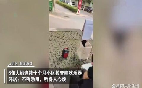 大妈连续10个月小区吹乐器扰民