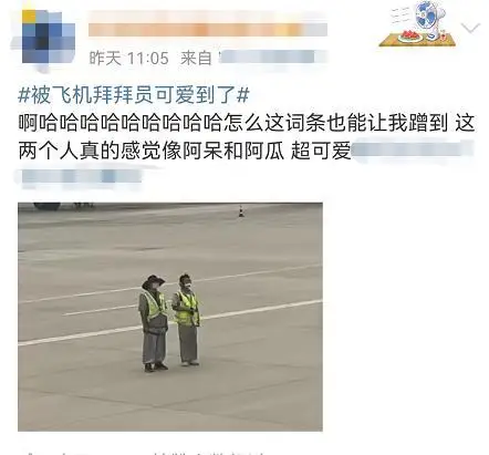 “飞机拜拜员”回应意外走红 网友：被可爱到了