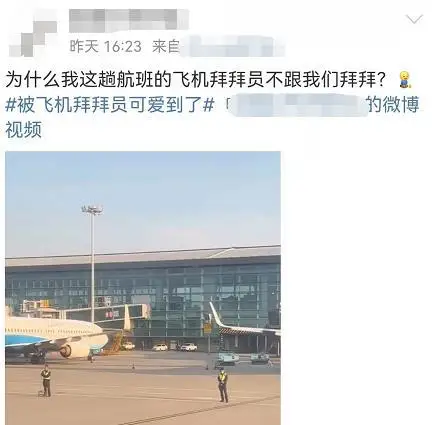 “飞机拜拜员”回应意外走红 网友：被可爱到了