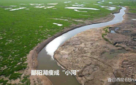 短暂回升后鄱阳湖再次跌破原历史最低水位