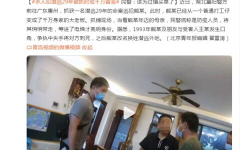 杀人犯潜逃29年被抓时成千万富翁，民警：该为过错买单了