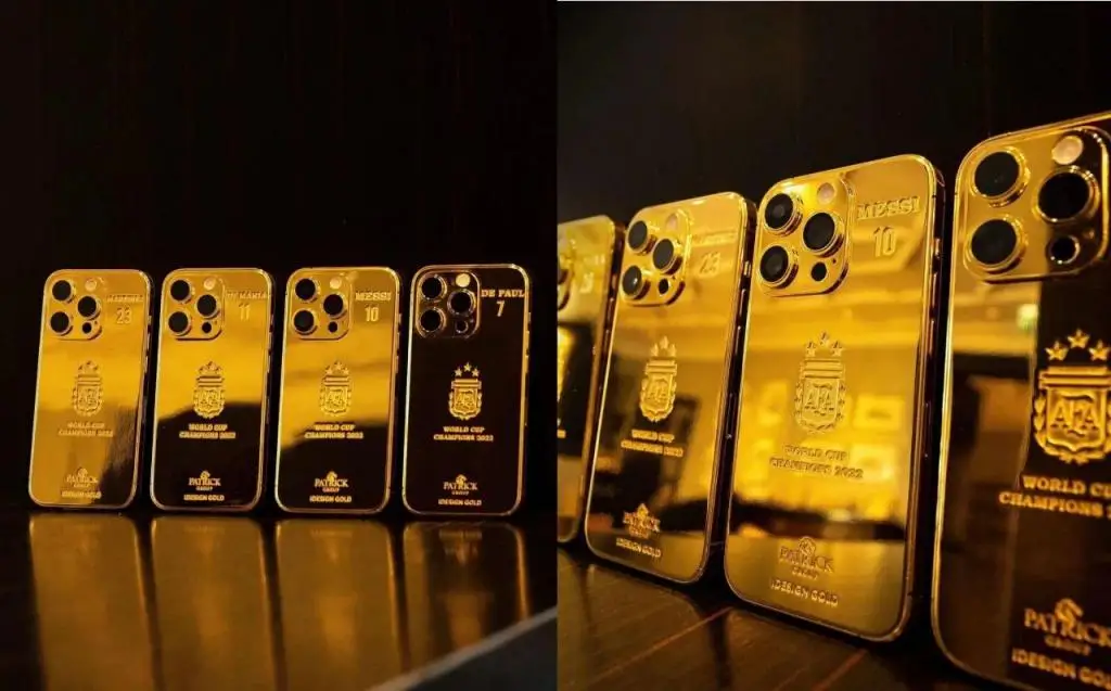 梅西花百万买手机送队友 35 部 24K 黄金 iPhone14Pro 梅西花百万买手机送队友 35 部 24K 黄金 iPhone14Pro
