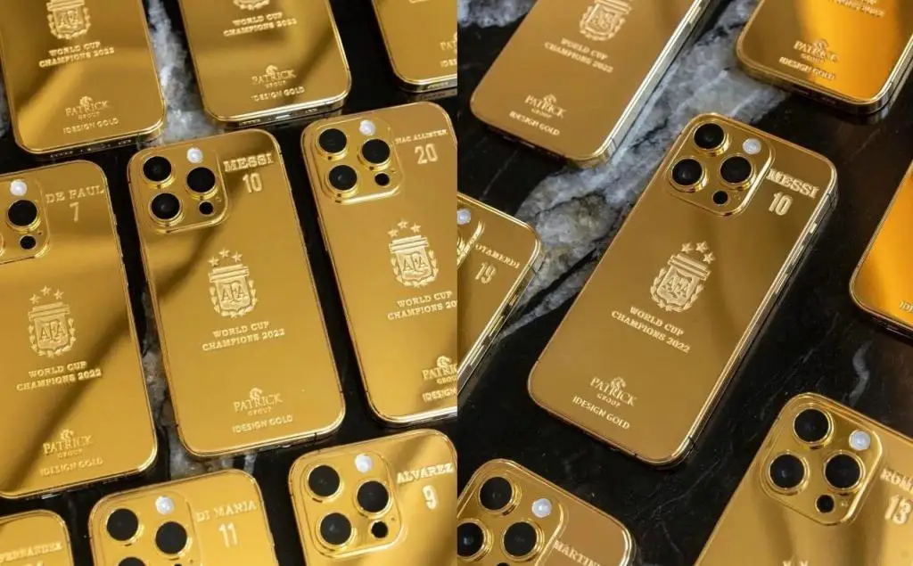 梅西花百万买手机送队友 35 部 24K 黄金 iPhone14Pro 梅西花百万买手机送队友 35 部 24K 黄金 iPhone14Pro
