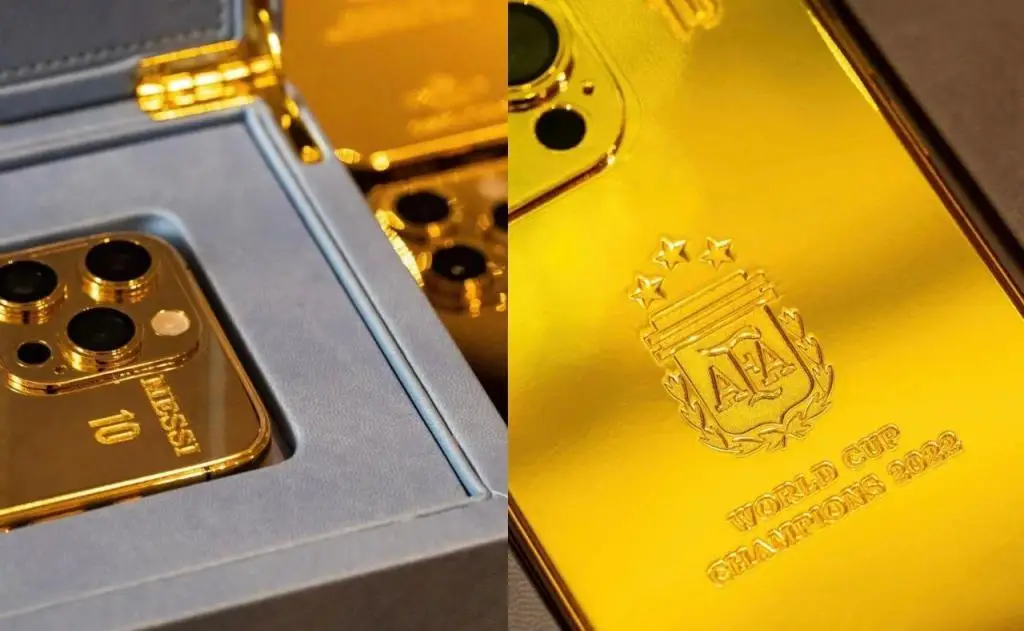 梅西花百万买手机送队友 35 部 24K 黄金 iPhone14Pro 梅西花百万买手机送队友 35 部 24K 黄金 iPhone14Pro