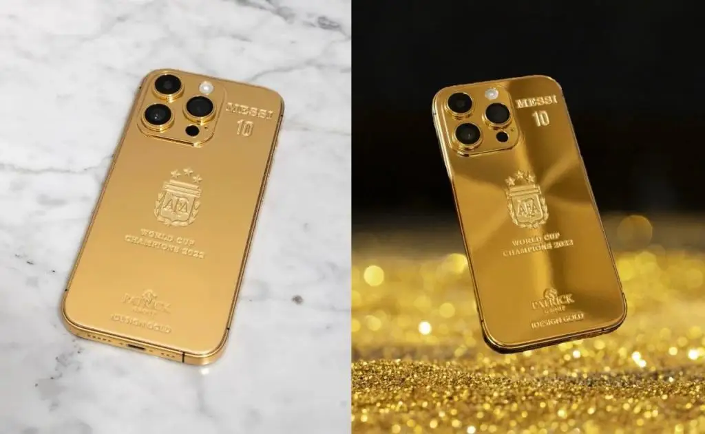 梅西花百万买手机送队友 35 部 24K 黄金 iPhone14Pro