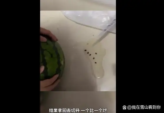 女生同情老人买5西瓜切开发现全坏，网友：不要轻易相信可怜之人