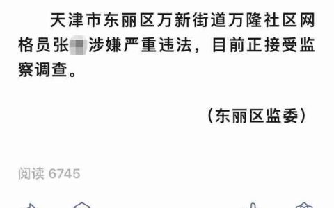 天津一社区网格员被查，专家：连“苍蝇”都算不上，体现反腐无盲区