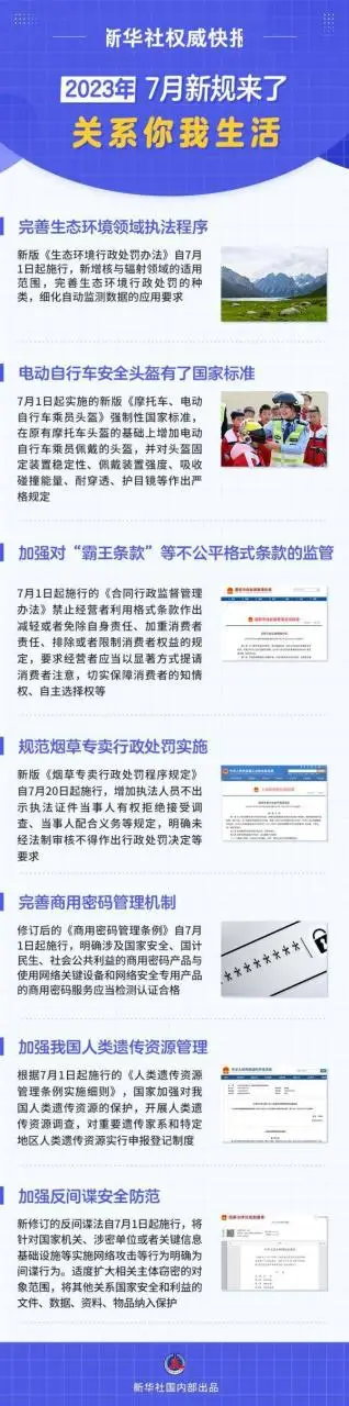 关系你我生活，7月新规来了！