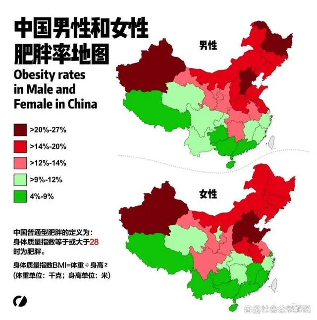 2023中国肥胖地图发布!全国41.1%男性体重超重 2023中国肥胖地图发布!全国41.1%男性体重超重